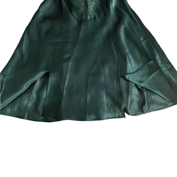 VTG Fredericks of Hollywood Forest green strappy lace mini lingerie slip sz med - Picture 4 of 9